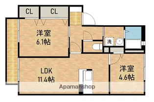 パールハイツA【2階】の間取り
