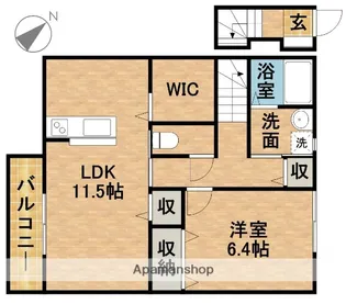 グラングレースⅡ【2階】の間取り