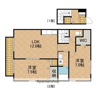 グランドソレーユC【2階】の間取り
