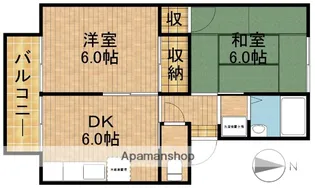 ビラ・セゾンA【2階】の間取り