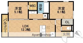 メルベーユK【1階】の間取り