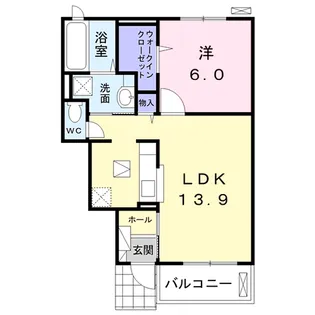 サウス・ロベリア【1階】の間取り