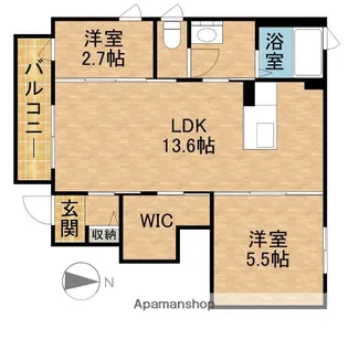 アムール絆【1階】の間取り