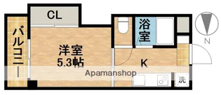 セルリアンブルーⅡ【1B号室】の間取り