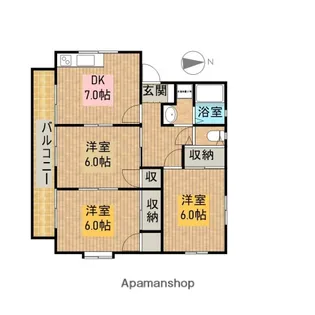 ラ・ファミーユⅡ【2階】の間取り