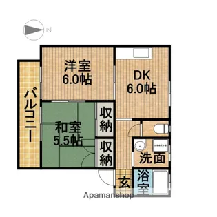 シャローム【205号室】の間取り
