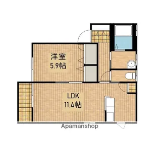 マナティーC【102号室】の間取り
