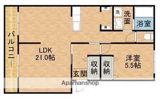 メゾン若林Ⅱ【2階】の間取り
