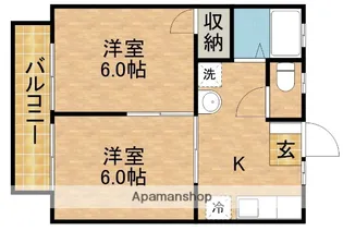 グレースA【202号室】の間取り