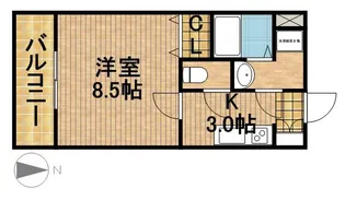 RIVIERA【102号室】の間取り