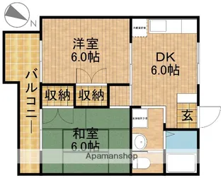 リバーイースト【1階】の間取り