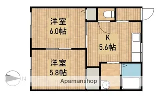 グランメールダンD【102号室】の間取り