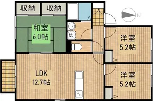 ディアス篠ケ瀬A【1階】の間取り