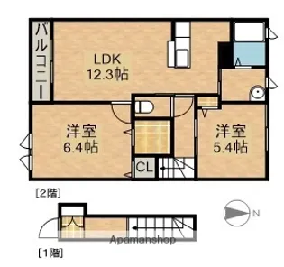 ステージアⅡ【2階】の間取り