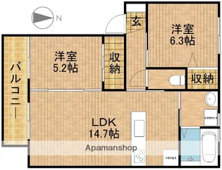 アンジュ【2階】の間取り