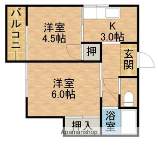 リバティ清水【2階】の間取り