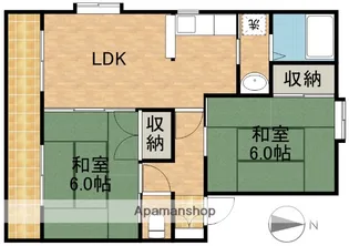 メゾンプレーリーB【102号室】の間取り