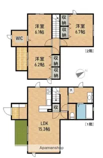 ウエストデール パーク【1階】の間取り