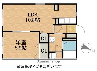 ファシネA【202号室】の間取り