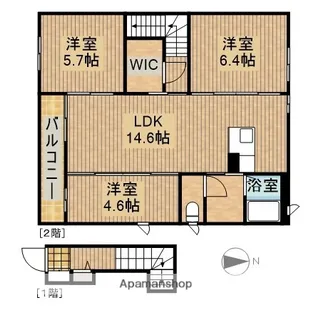 スカールA【202号室】の間取り