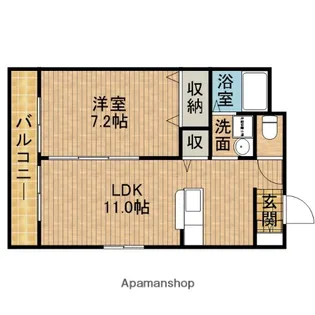 プチ・メゾン【202号室】の間取り