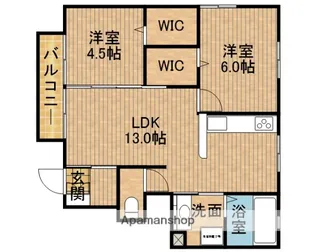 アバンティ小土B【1階】の間取り