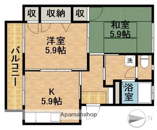 城の里C【2階】の間取り