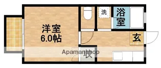 レクリオヒロⅡ【105号室】の間取り