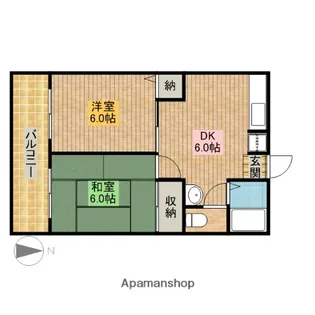 サンビレッジ三ケ日C【202号室】の間取り