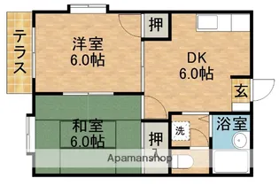 エルデム岡崎B【1階】の間取り