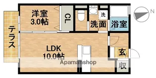 オーマスA【1階】の間取り