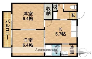 メゾン美果B【1階】の間取り