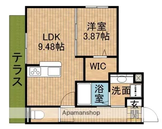 シャトーインハーモニーⅡ【1階】の間取り