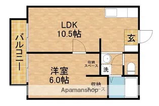四ツ池スカイハイツ【2階】の間取り