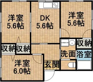 フレグランス大石B【202号室】の間取り