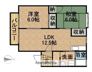 パークハイム山本A【101号室】の間取り