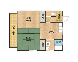 まるやすコーポ【201号室】の間取り