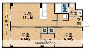 田畑ハイツそれいゆ上西郷B【2階】の間取り