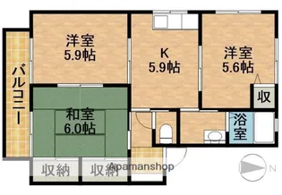エステートさぎたB【101号室】の間取り