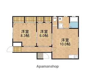 西島ハイツ【1階】の間取り