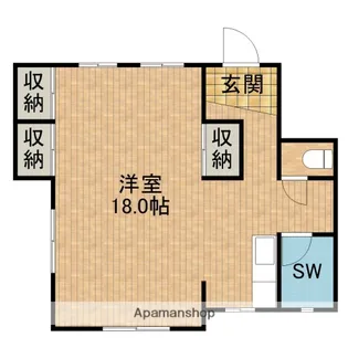 VINTAGE BASE【1B号室】の間取り