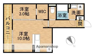 シャンブル【3階】の間取り