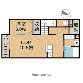 エヴァーグリーン【205号室】の間取り
