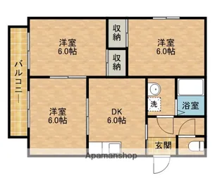 サンハイムA【1階】の間取り