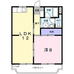 ハイツ百合の木Ⅰ【2階】の間取り