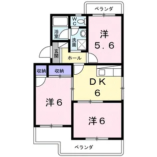 ハイツ百合の木Ⅱ【3階】の間取り