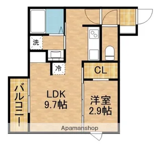 サンリットASAHI【202号室】の間取り
