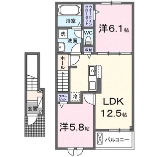 ソル・レヴァンテ クワトロ【2階】の間取り