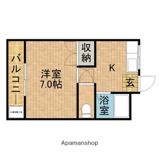 ハイツ野末【202号室】の間取り