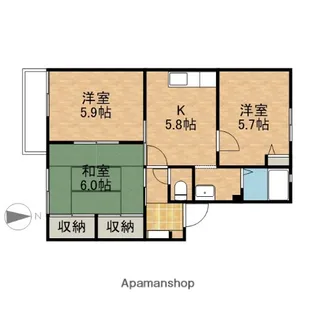 オーシャンヒルズF【101号室】の間取り